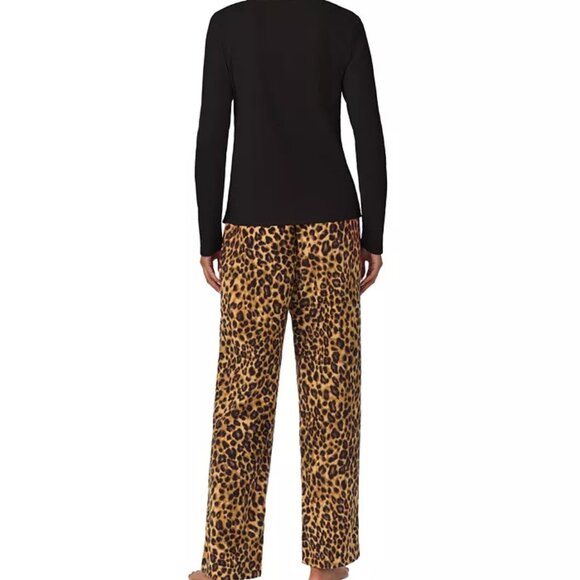 #43 NWT Lauren Ralph Lauren Women's Long-Sleeve Crewneck Pajama Set - Picture 2 of 3